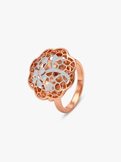 Dual Tone Woven Grace Silver Ring (Size 12)