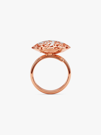 Dual Tone Woven Grace Silver Ring (Size 12)