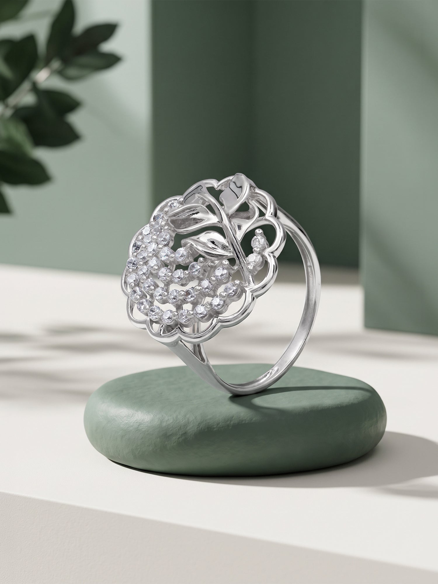Silver Wild Bloom Ring (Size 12)
