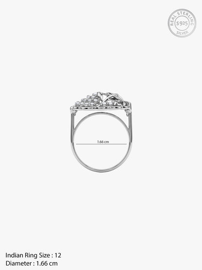 Silver Wild Bloom Ring (Size 12)