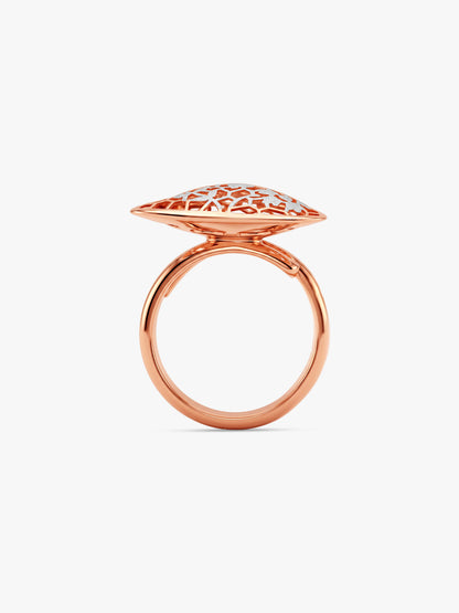 Dual Tone Three Point Silver Ring (Size 12)
