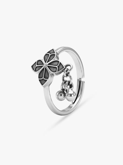 Oxidised Silver Floriana Ring (Size 12)