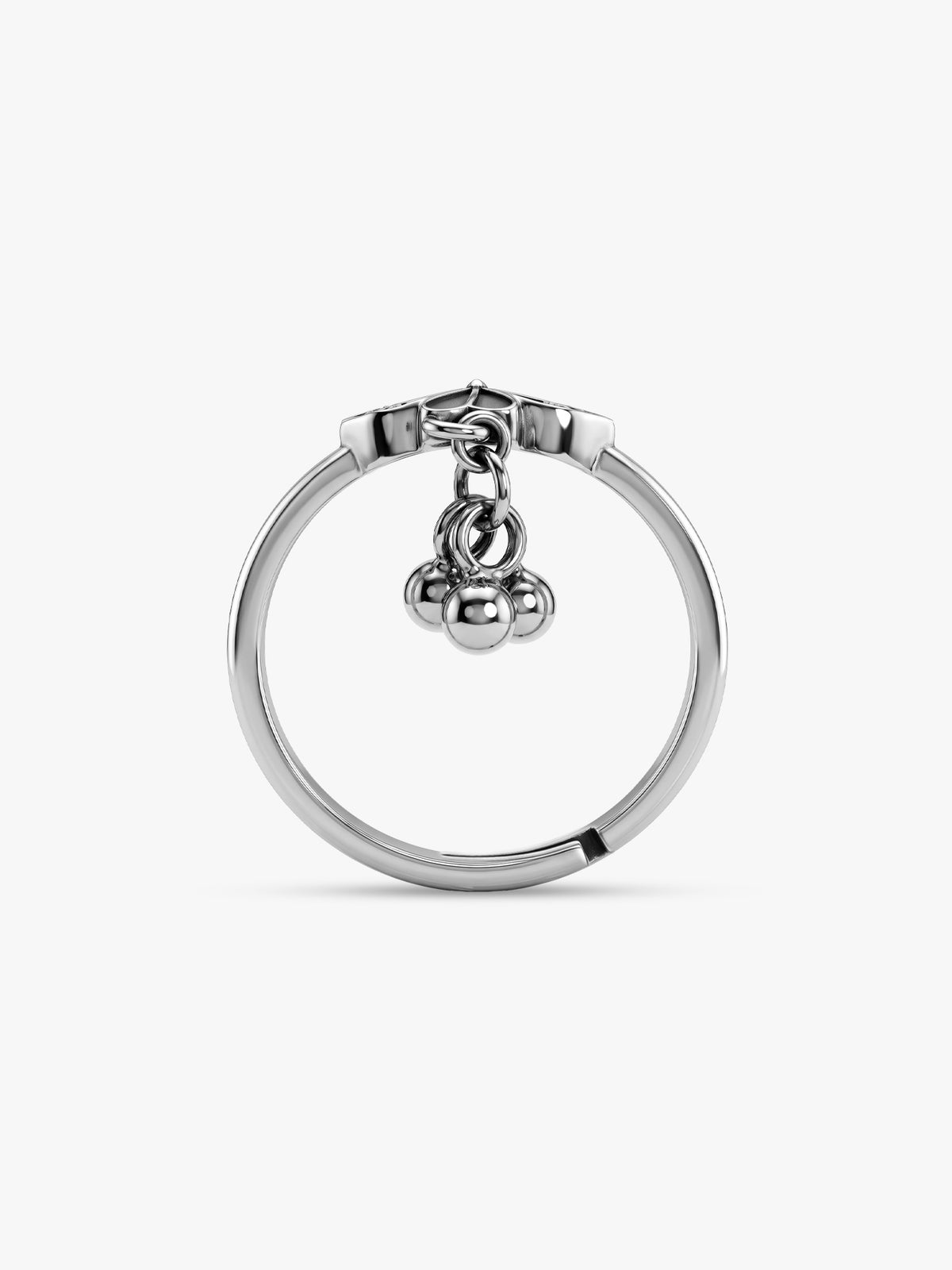 Oxidised Silver Floriana Ring (Size 12)
