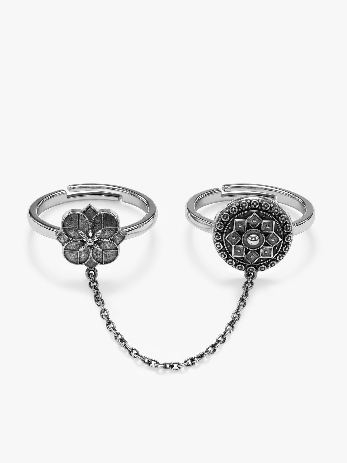 Oxidsed Silver Kashvi Rings (Size 12)