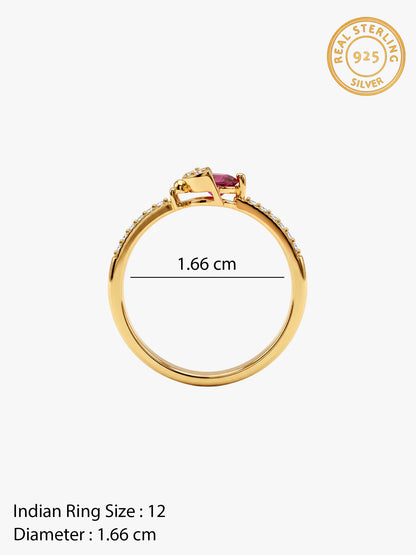 Golden Empress Pave Ring (Size 12)