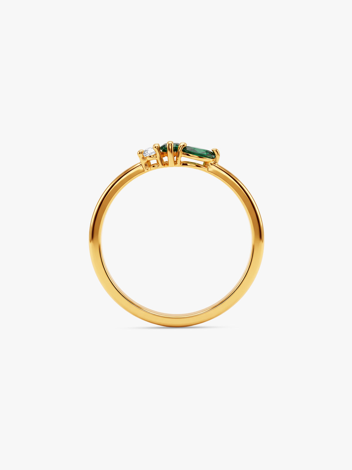Golden Emerald Vine Ring (Size 12)