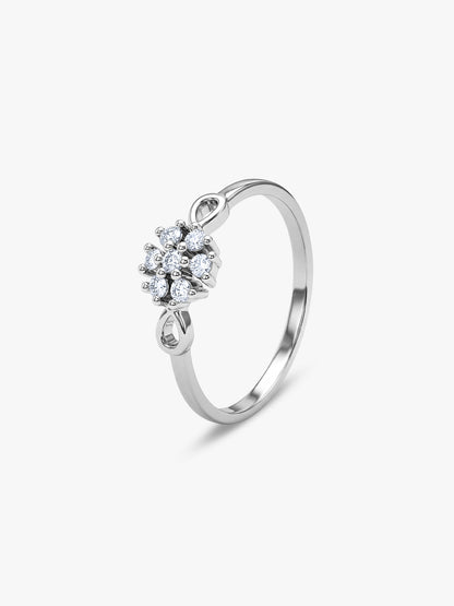 Silver Infinity Blossom Ring (Size 11)