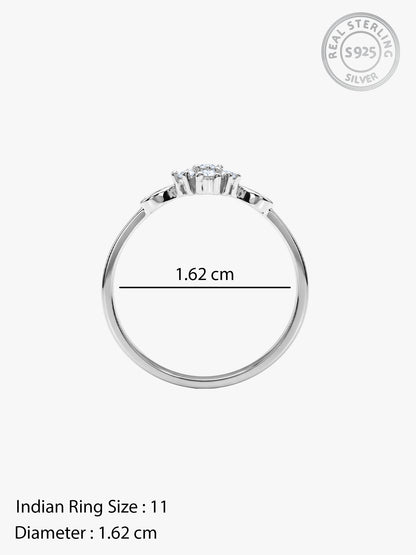 Silver Infinity Blossom Ring (Size 11)