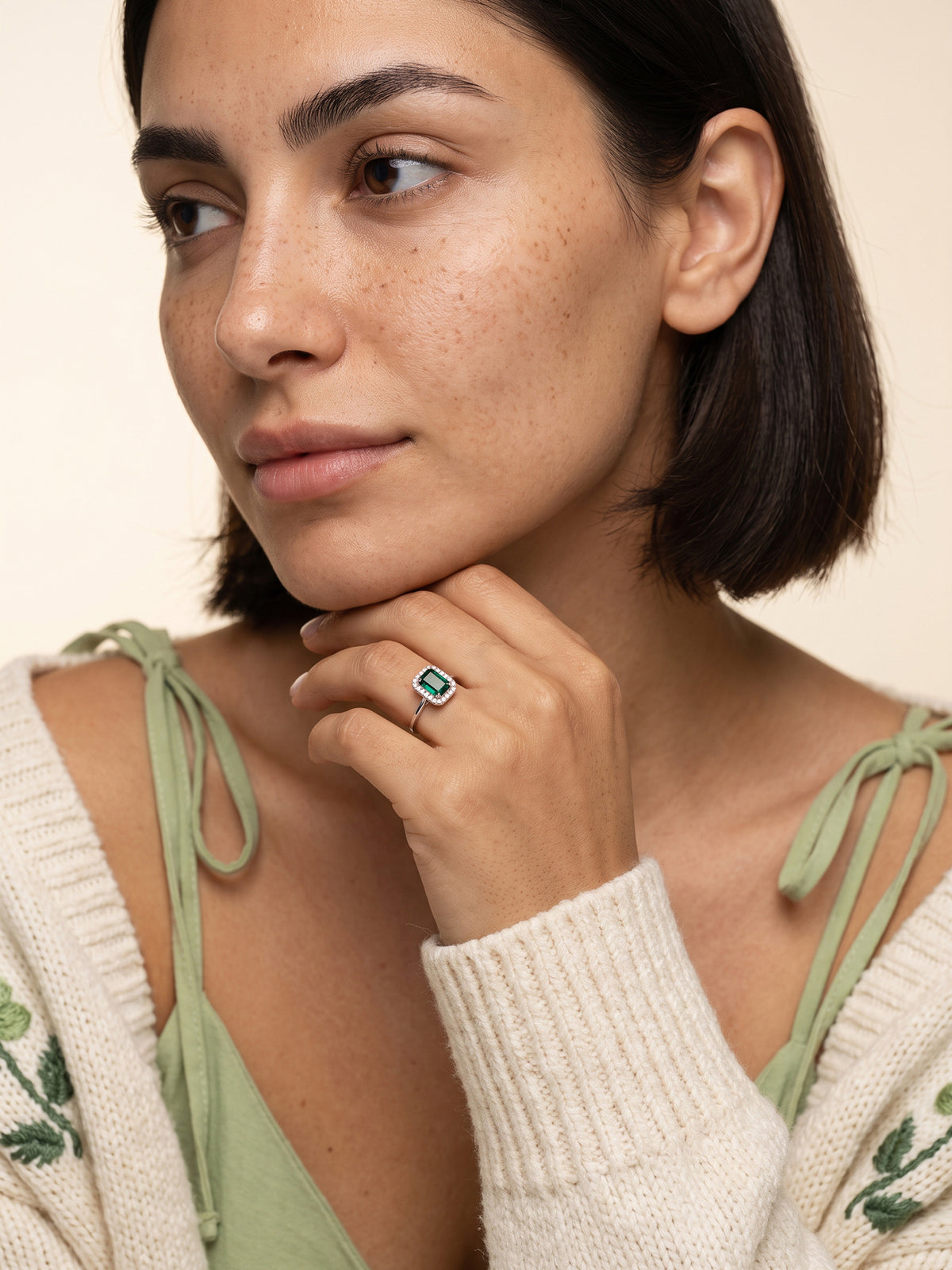 Silver Iris Verdant Ring (Size 12)