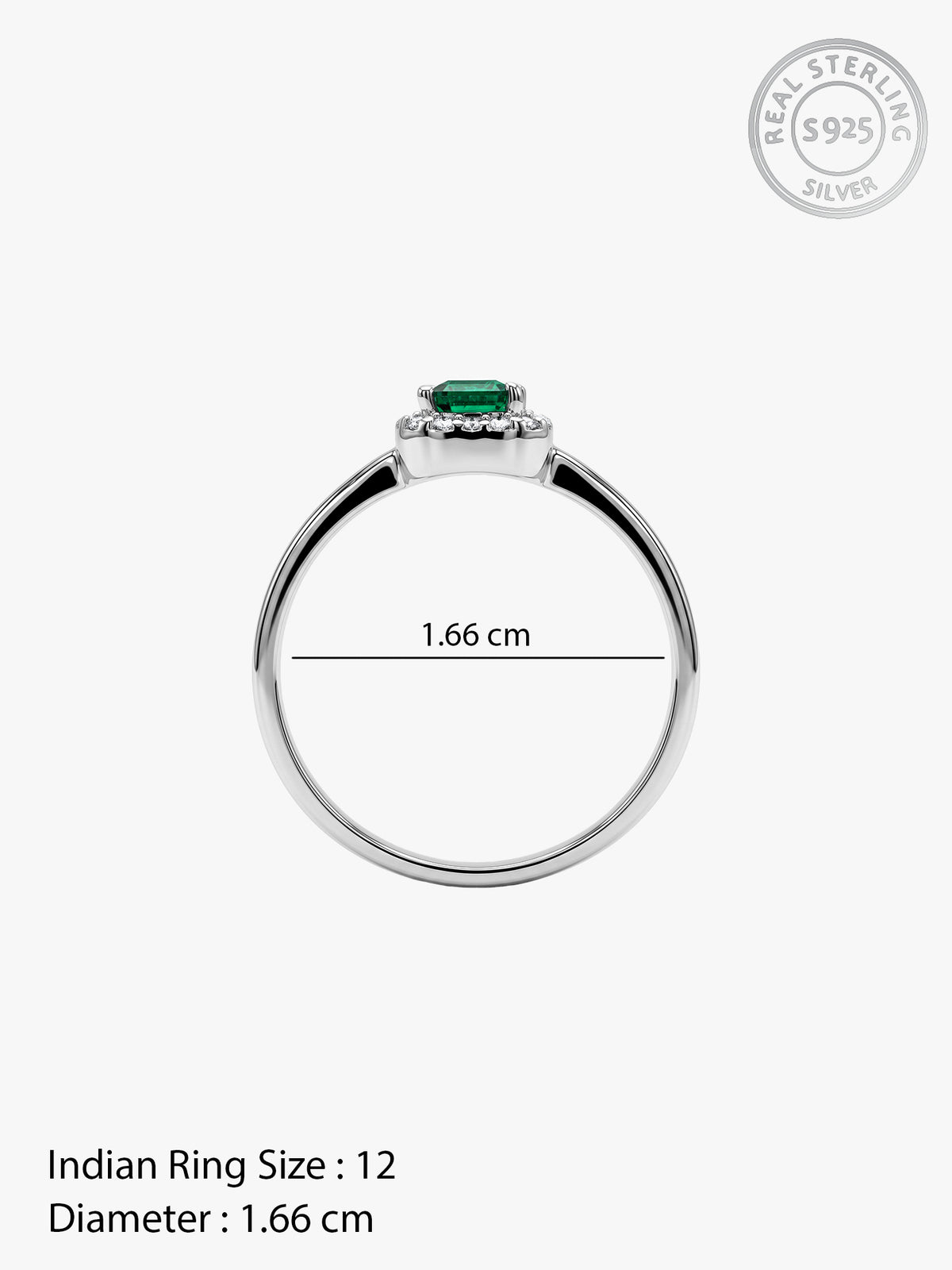 Silver Iris Verdant Ring (Size 12)