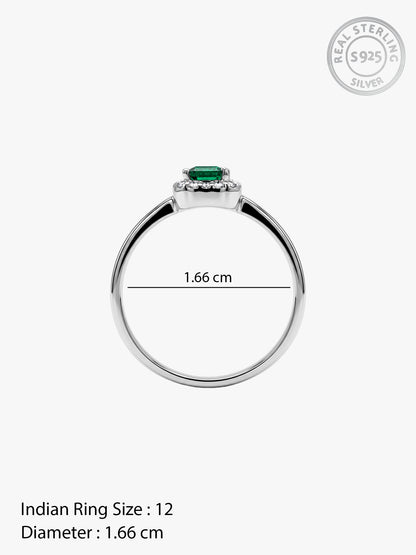 Silver Iris Verdant Ring (Size 12)