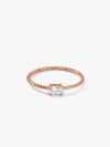 Rose Gold Princess Twist Ring (Size 12)