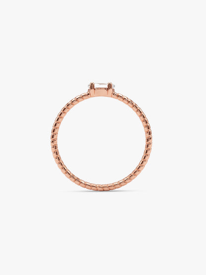 Rose Gold Princess Twist Ring (Size 12)