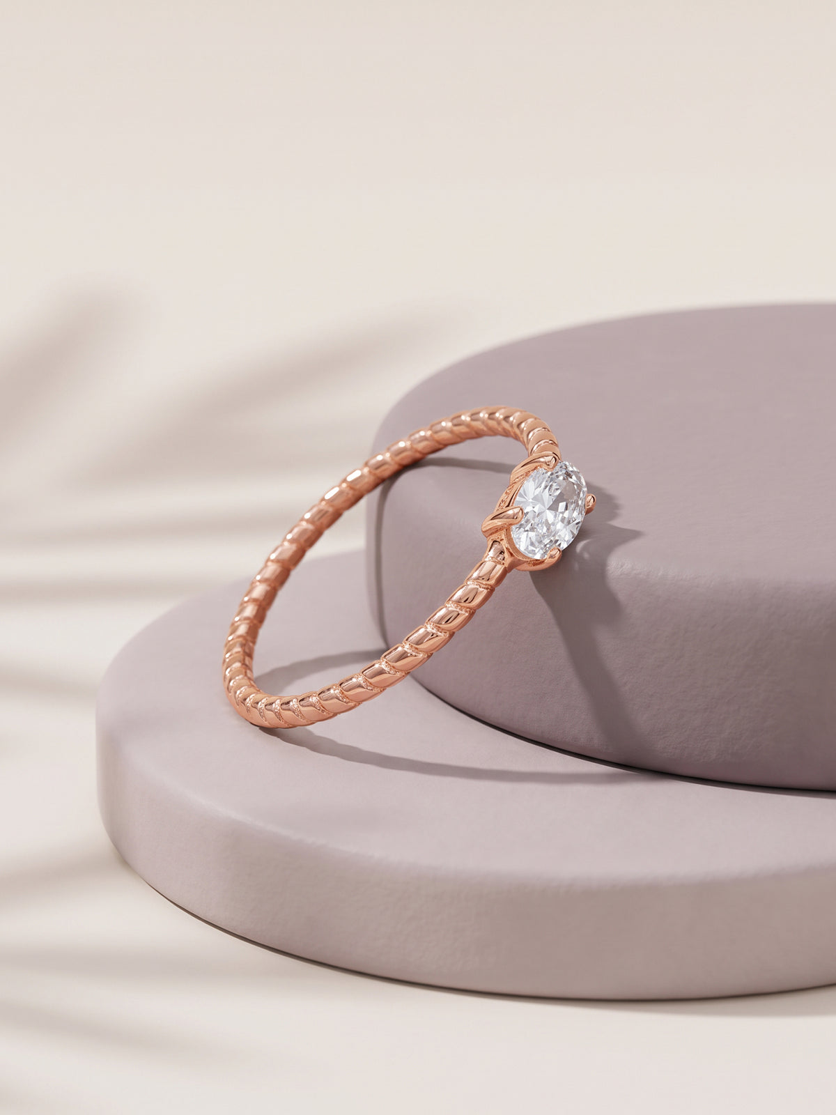 Rose Gold Princess Twist Ring (Size 12)