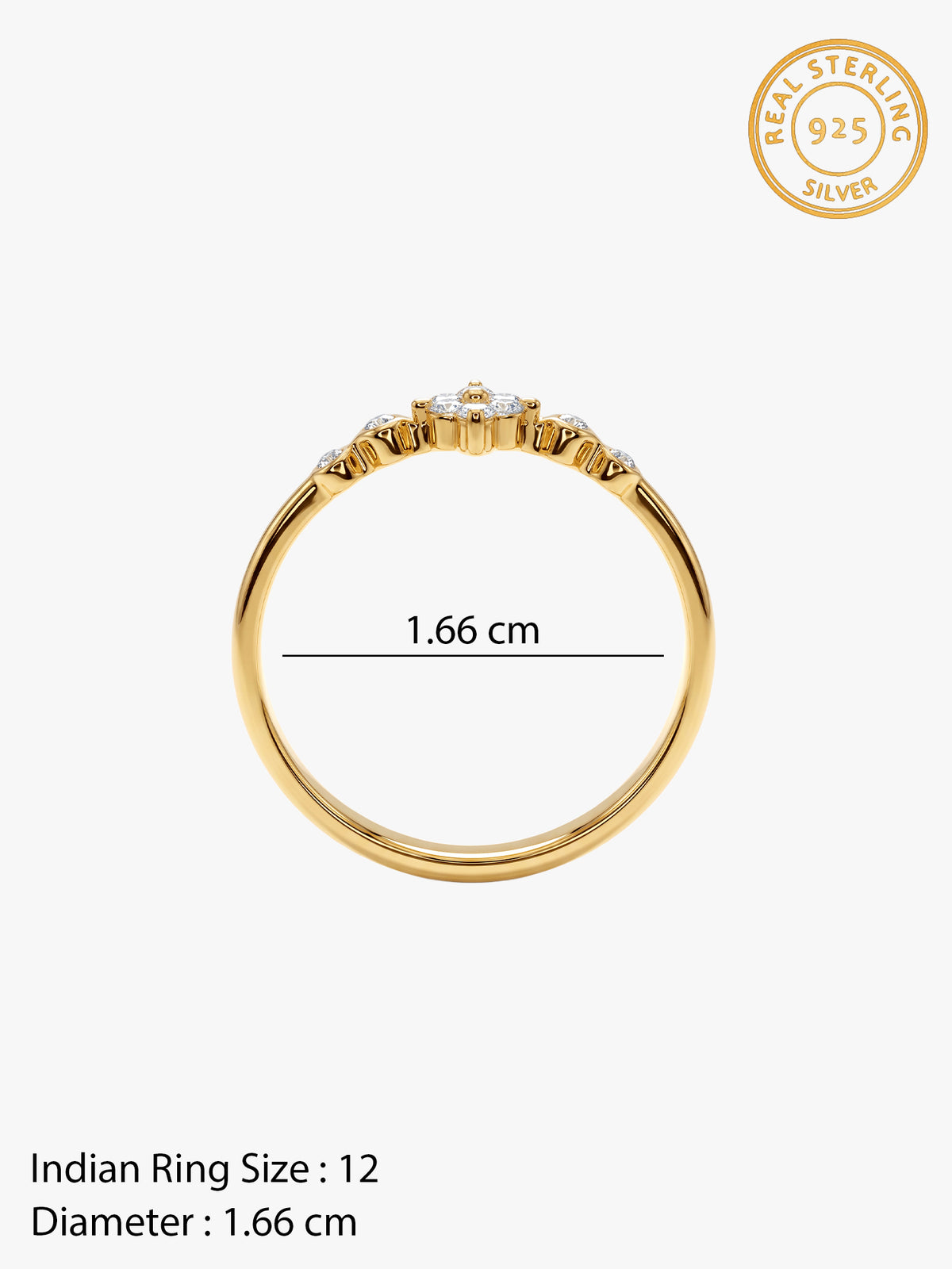 Golden Fleurinia Ring (Size 12)