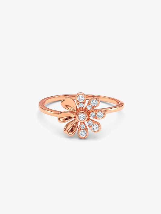 Rose Gold Fleurelle Ring (Size 12)