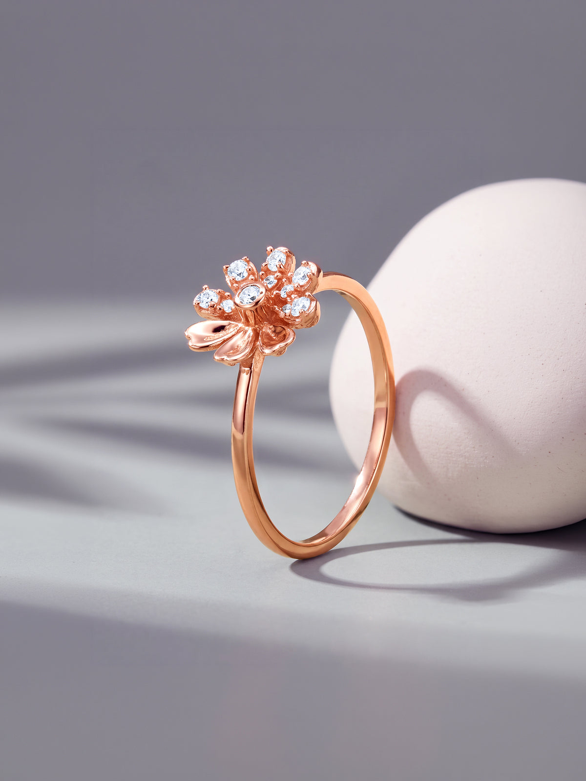 Rose Gold Fleurelle Ring (Size 12)