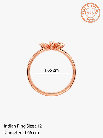 Rose Gold Fleurelle Ring (Size 12)