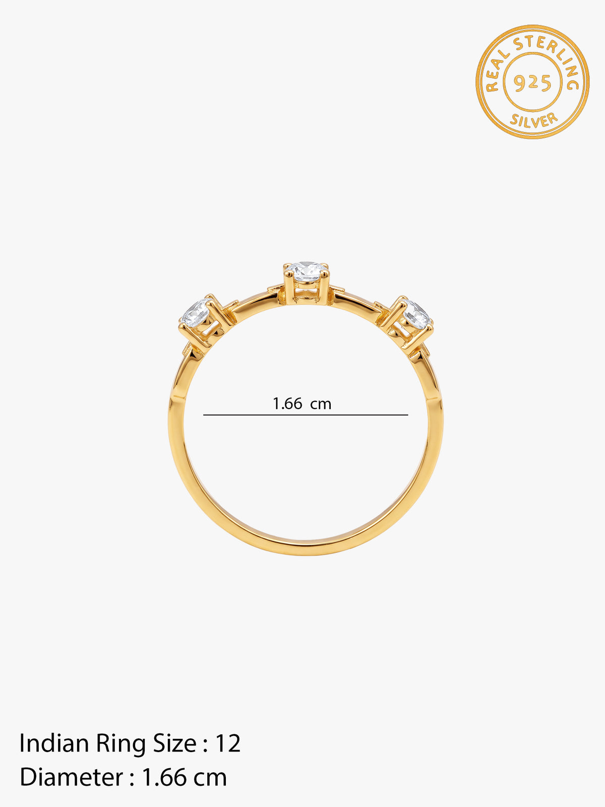Golden Trielle Luxe Ring (Size 12)