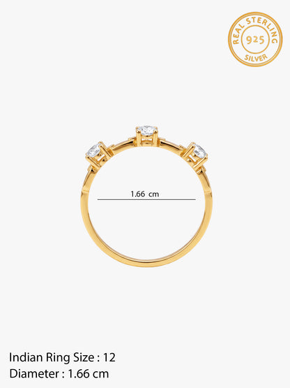 Golden Trielle Luxe Ring (Size 12)