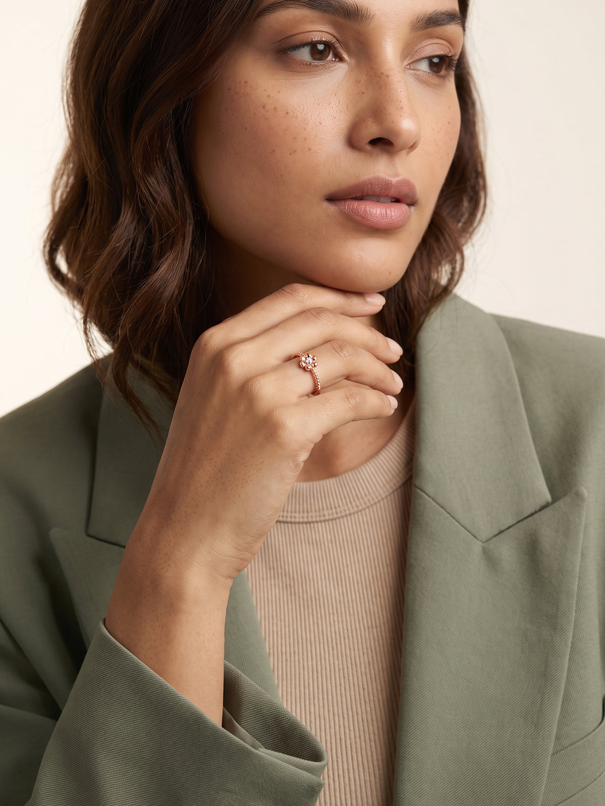 Rose Gold Irene Ring (Size 12)