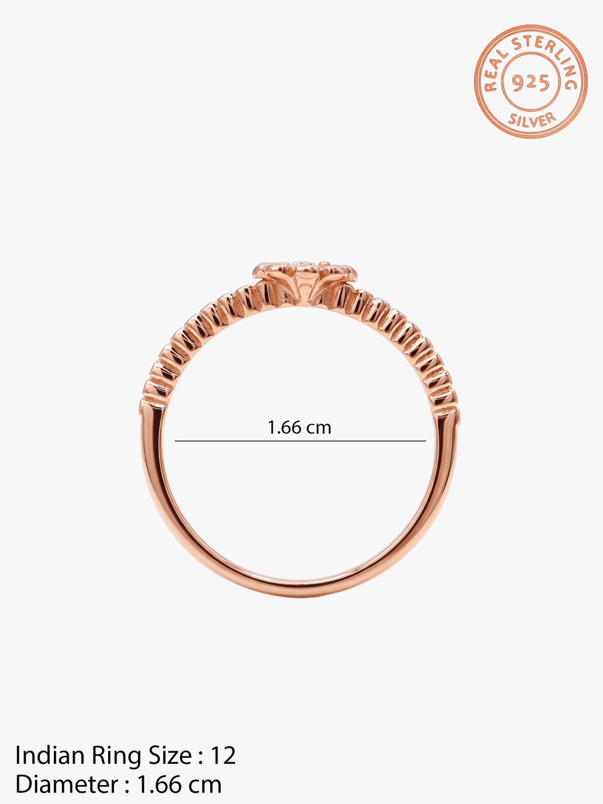 Rose Gold Irene Ring (Size 12)
