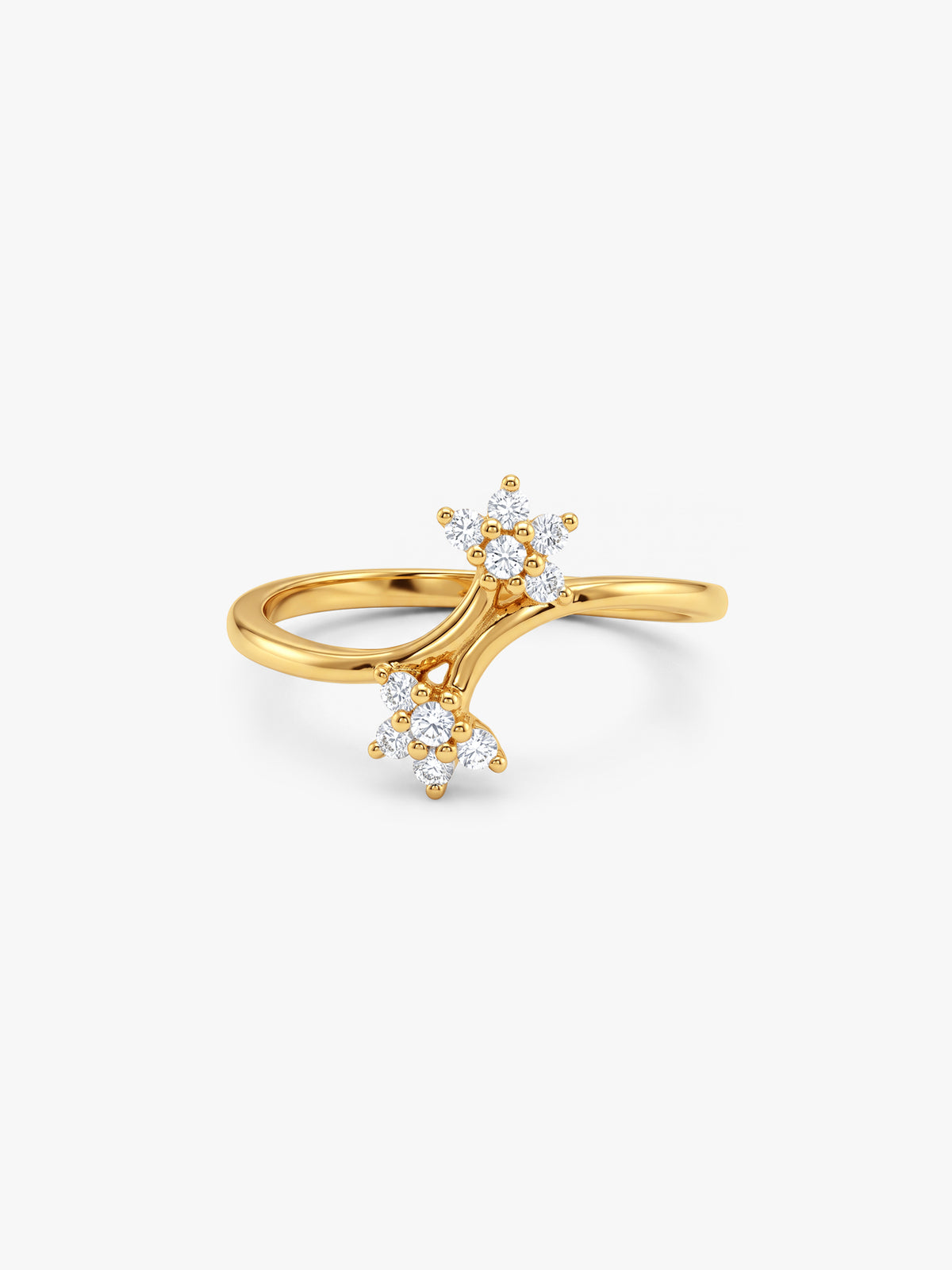 Golden Floral Energy Ring (Size 12)
