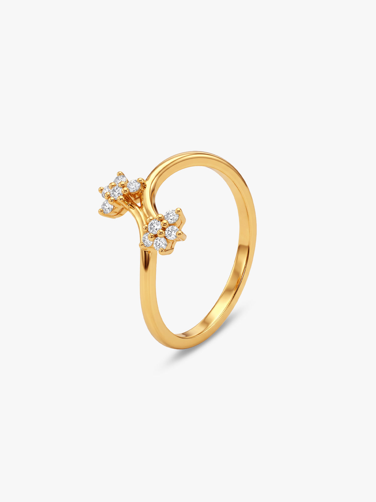 Golden Floral Energy Ring (Size 12)