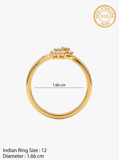 Golden Floral Energy Ring (Size 12)