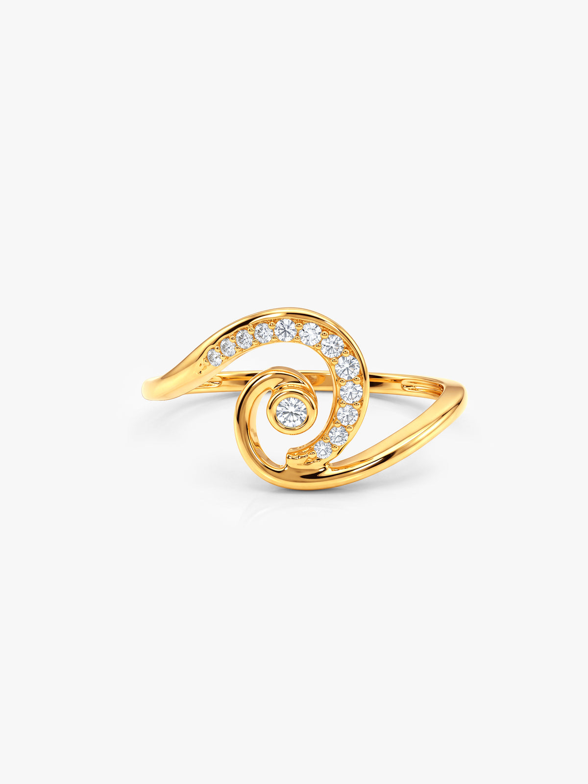 Golden Resplendant Curl Ring (Size 12)