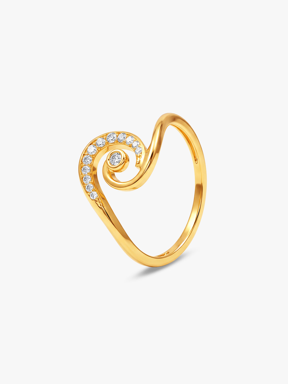 Golden Resplendant Curl Ring (Size 12)