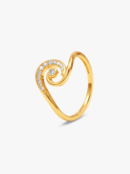 Golden Resplendant Curl Ring (Size 12)