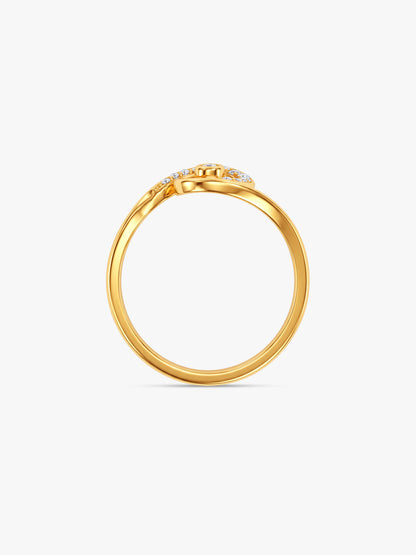 Golden Resplendant Curl Ring (Size 12)