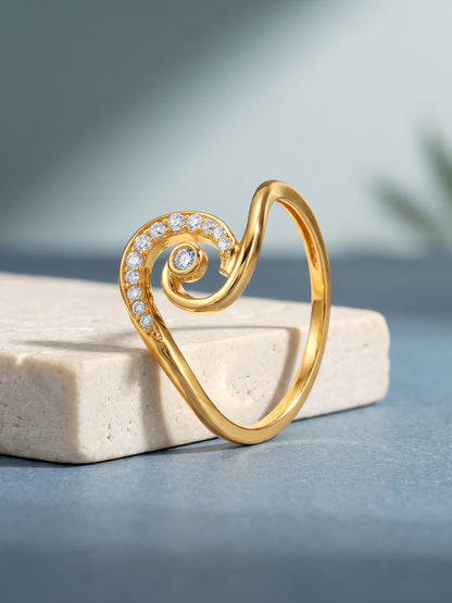 Golden Resplendant Curl Ring (Size 12)