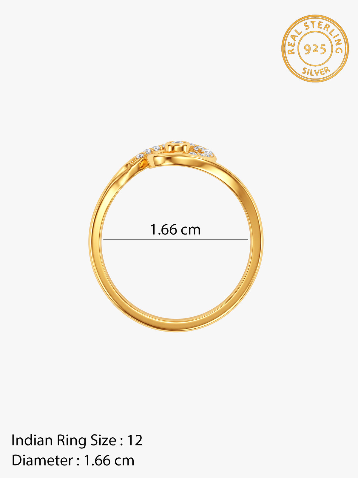 Golden Resplendant Curl Ring (Size 12)