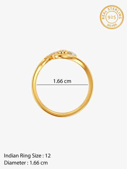 Golden Resplendant Curl Ring (Size 12)