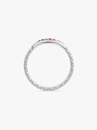 Silver Prism Spectra Ring (Size 12)