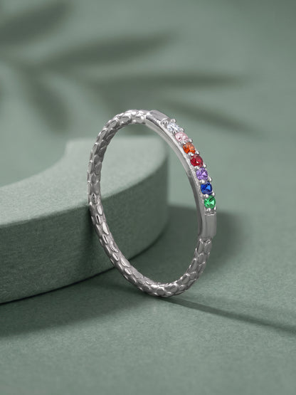 Silver Prism Spectra Ring (Size 12)