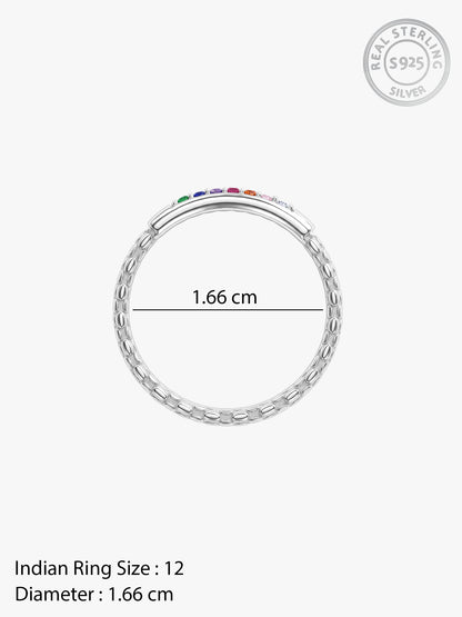 Silver Prism Spectra Ring (Size 12)
