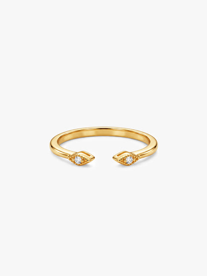 Golden Diamante Ring (Size 16)