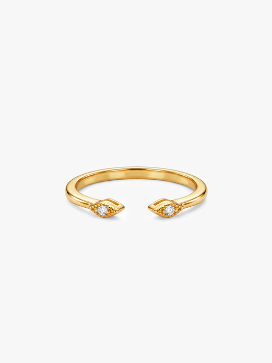 Golden Diamante Ring (Size 16)