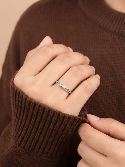 Silver Caelum Contour Ring (Size 12)
