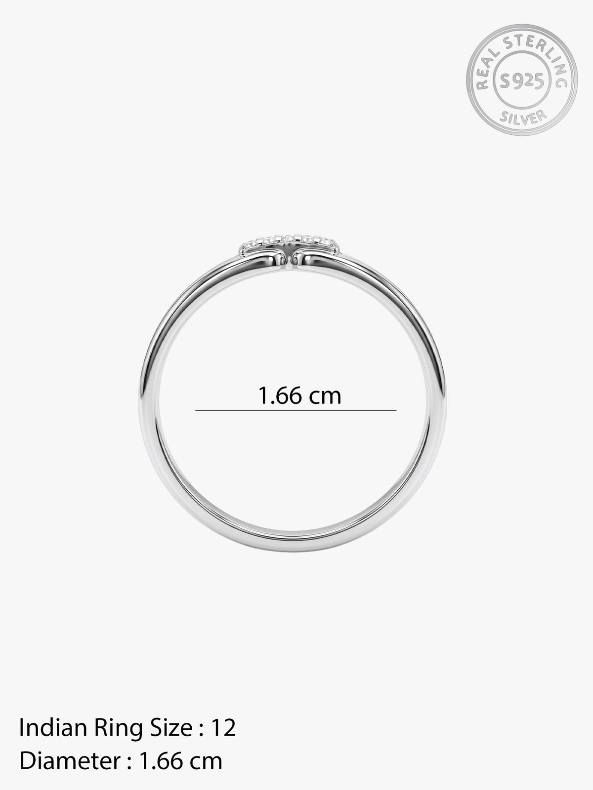 Silver Caelum Contour Ring (Size 12)