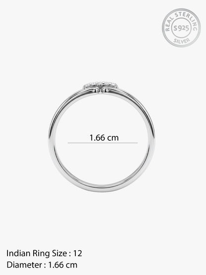 Silver Caelum Contour Ring (Size 12)