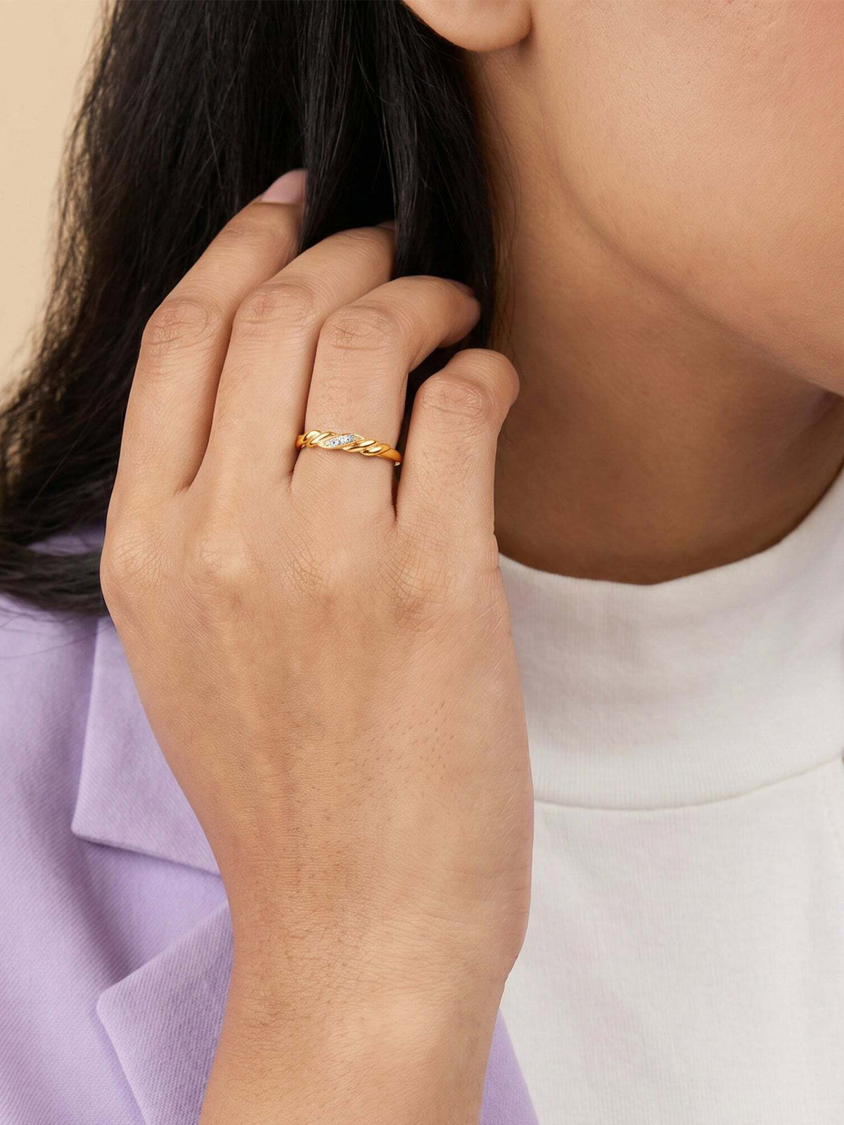 Golden Twistelle Ring (Size 12)