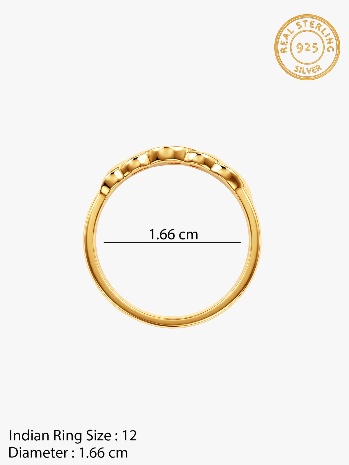 Golden Twistelle Ring (Size 12)