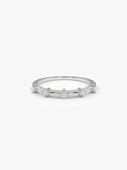 Silver Pentad Aurora Ring (Size 12)