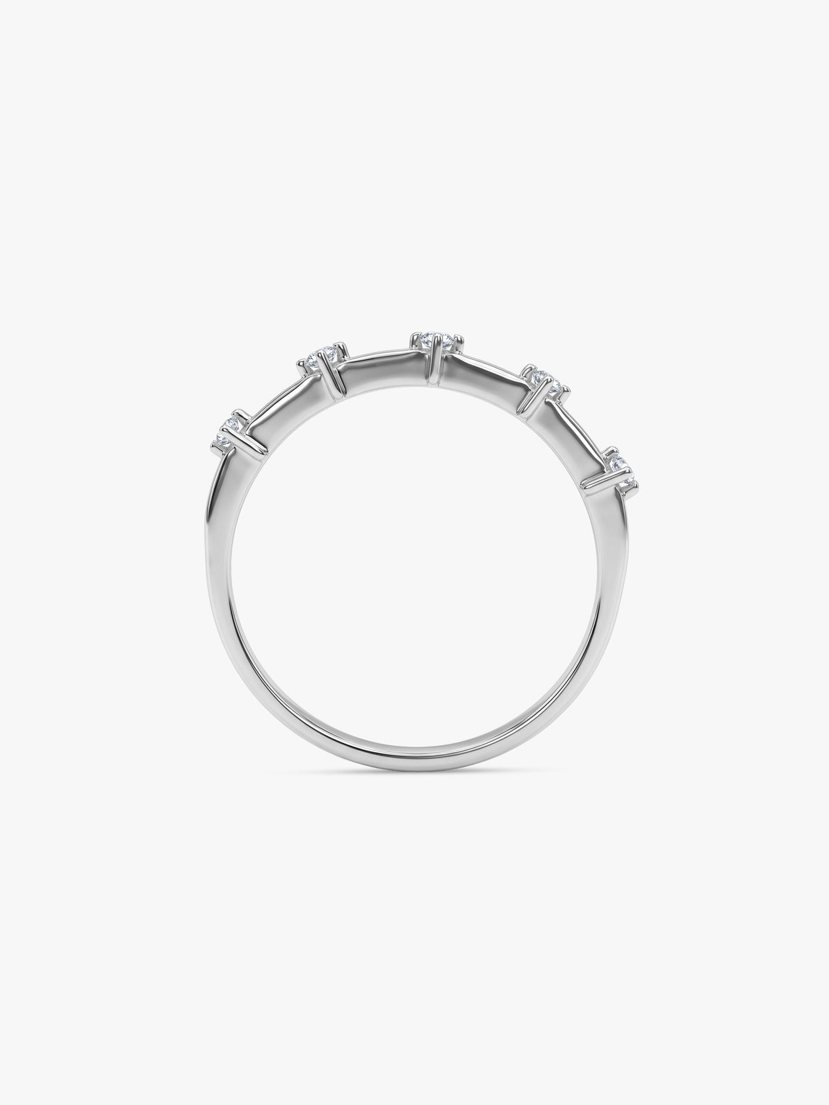 Silver Pentad Aurora Ring (Size 12)