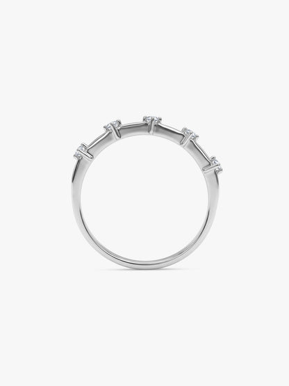 Silver Pentad Aurora Ring (Size 12)