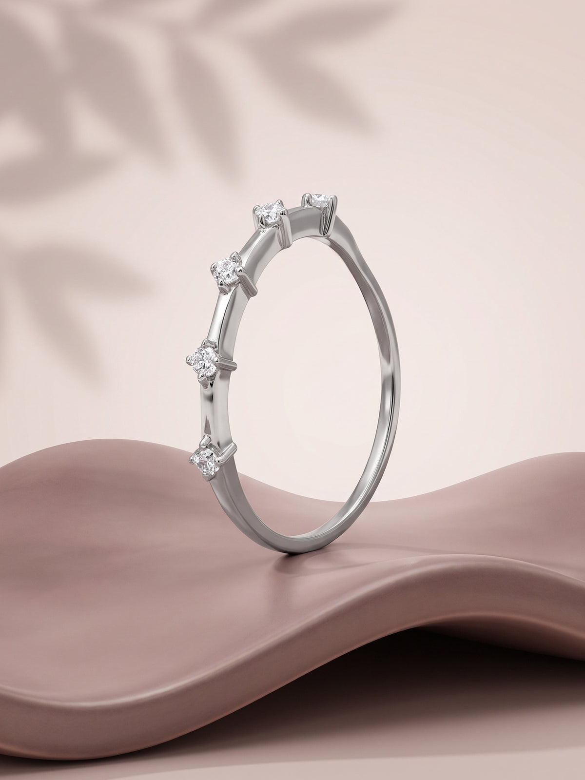 Silver Pentad Aurora Ring (Size 12)